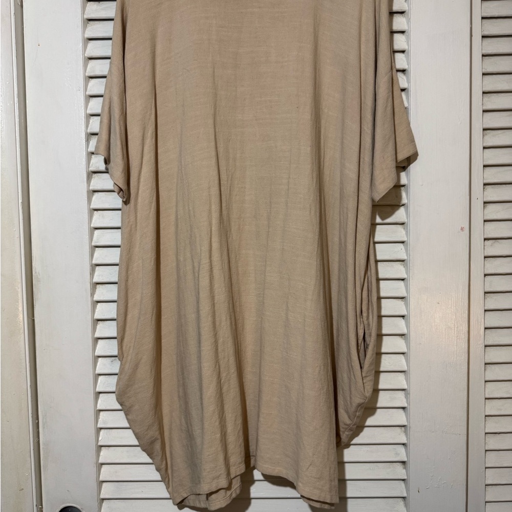 Elegant Tan Midi Dress
